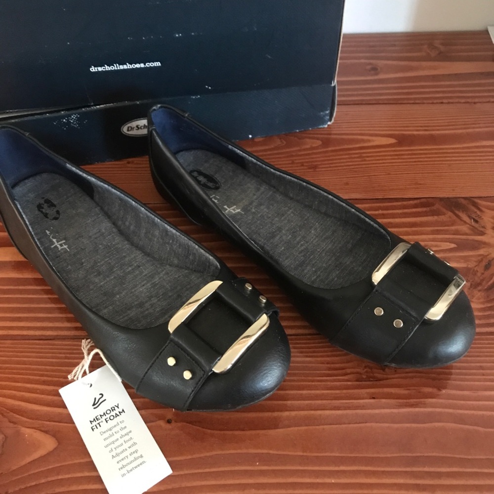 Dr. Scholl’s black dress flats, women’s 7M